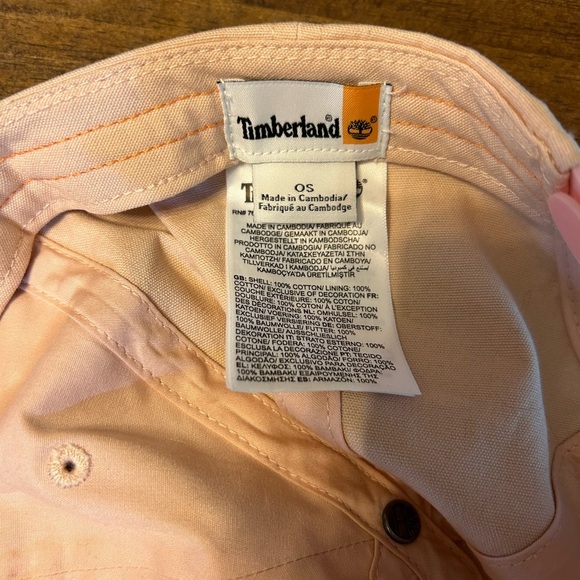 Timberland Pink Adjustable Snap Baseball Cap Hat - Picture 3 of 3